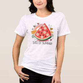 Zomerpluk, Grafische Watermeloenschijfjes Tri-Blend Shirt