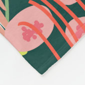 Zomerpluk Wilde dieren en oerwoud l Groen Fleece Deken (Hoek)