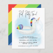 Zomerpool Regenboogregenboog Unicorn elke zondag (Voorkant / Achterkant)