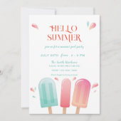 Zomerpoolfeest achtertuin BBQ-fest  Kaart (Voorkant)