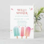 Zomerpoolfeest achtertuin BBQ-fest  Kaart (Staand voorkant)