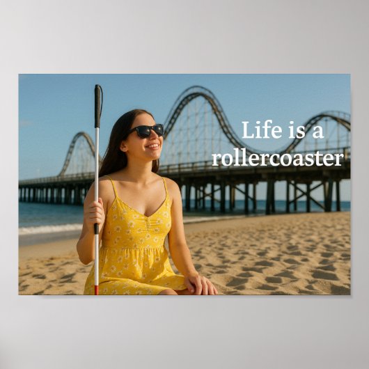 Zomerposter Blindenbewustzijn Het leven is... Poster (Voorkant)