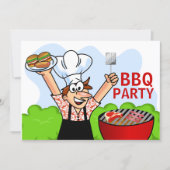 Zomerpret BBQ-feest Kaart (Voorkant)