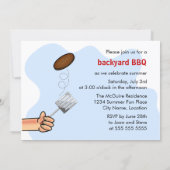 Zomerpret BBQ-feest Kaart (Achterkant)