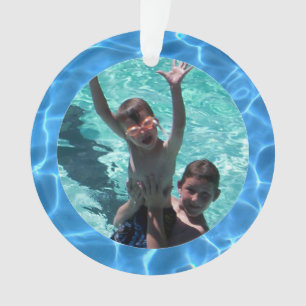 Zomerpret bij de grootouders familiefoto ornament