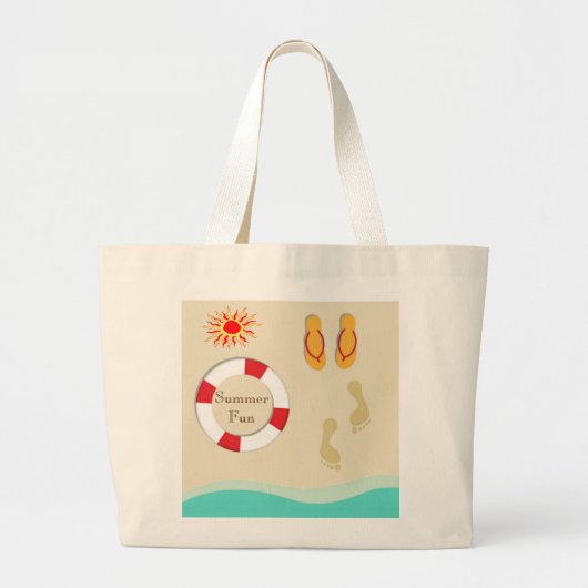 Zomerpret Boodschappentas Grote Tote Bag (Voorkant)