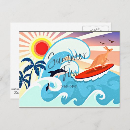 Zomerpret Down Under Briefkaart (Voorkant / Achterkant)