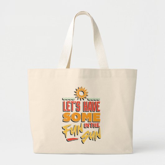 Zomerpret Grote Tote Bag (Voorkant)