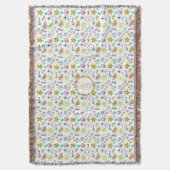 Zomerpret Monogram Strand Vakantiedoodles Decorati Deken (Voorkant Verticaal)