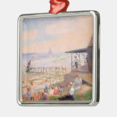 Zomerpret op het strand metalen ornament (Links)