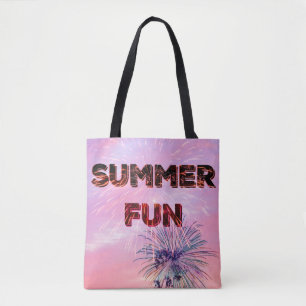 Zomerpret Retro Vet Tekstontwerp Tote Bag