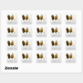Zomerpret Verjaardag Vierkante Sticker (Vel)