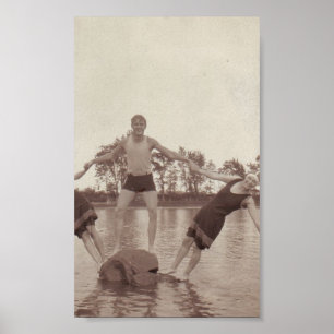 Zomerpret Vintage Foto Afdruk Poster