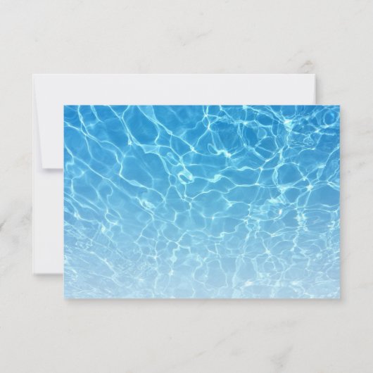 Zomerpret zwembad verjaardagsfeest foto bedankkaart (Achterkant)