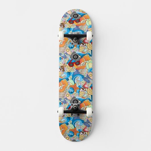 Zomerpretpatroon Skateboard (Voorkant)