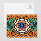 Zomerprimrose in Sinaasappel - Briefkaart (Voorkant / Achterkant)