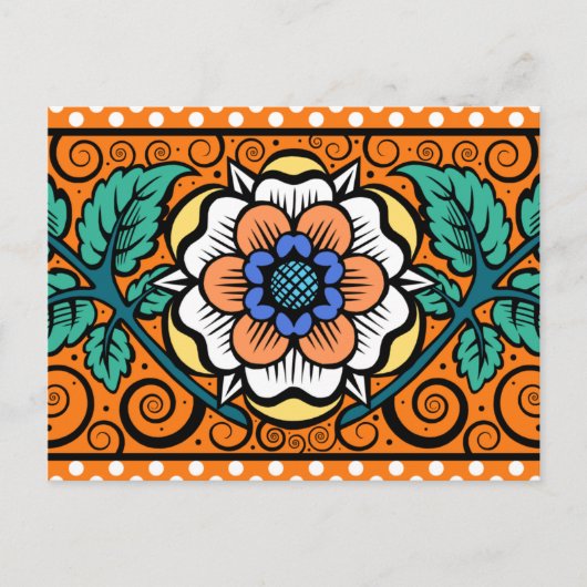 Zomerprimrose in Sinaasappel - Briefkaart (Voorkant)