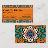 Zomerprimrose in Sinaasappel - Visitekaartjes (Voorkant / Achterkant)