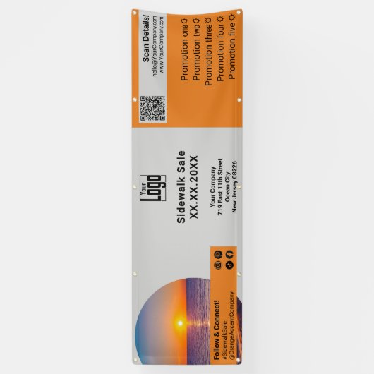 Zomerpromo · Horizontale Outdoor Spandoek (Verticaal)