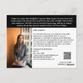 Zomerrecept makelaar of onroerend goed briefkaart (Achterkant)