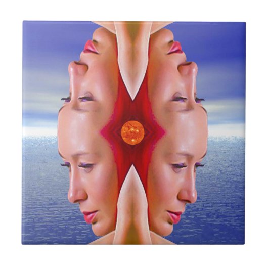 zomerreflectie tegeltje (Voorkant)