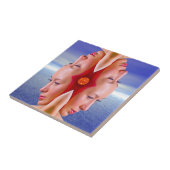 zomerreflectie tegeltje (Zijkant)