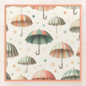 Zomerregen Glazen Onderzetter (Voorkant)