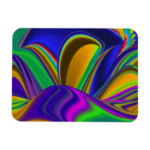 Zomerregenboog, Abstracte 3D Regenboogkunst Magneet