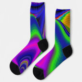 Zomerregenboog, Abstracte 3D Regenboogkunst Sokken (Links)