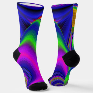 Zomerregenboog, Abstracte 3D Regenboogkunst Sokken