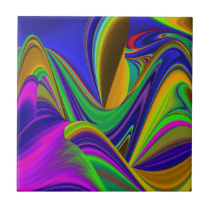 Zomerregenboog, Abstracte 3D Regenboogkunst Tegeltje