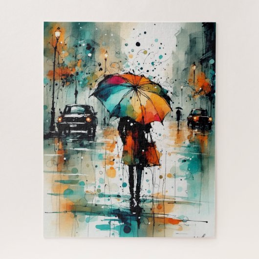 Zomerregens in de stad 2 legpuzzel (Verticaal)