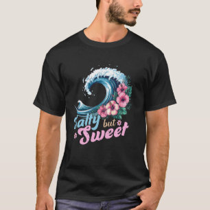 Zomerreis Oceaan Golven Hibiscus Zout Zoet Zand T-shirt