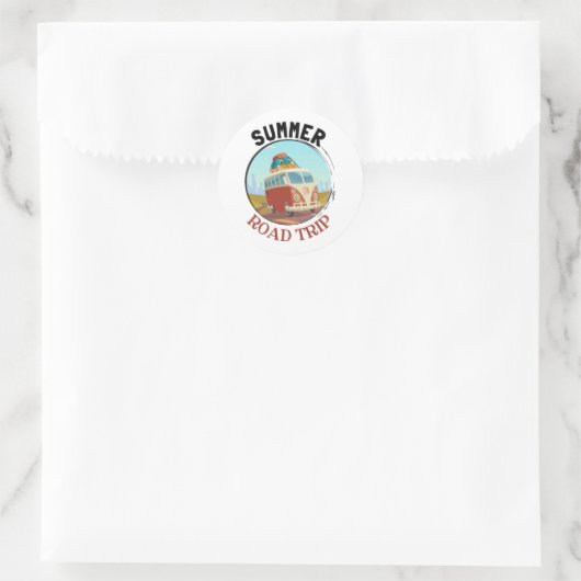 zomerreisje ronde sticker (Tas)