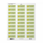 Zomerretouradreslabel Citroen Etiket (Full Sheet)