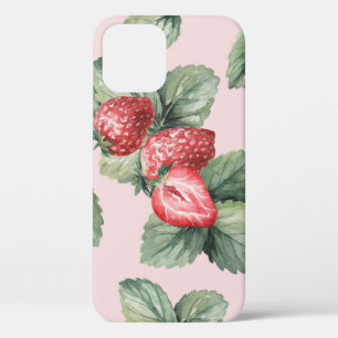 Zomerrijpe aardbeien: Waterverf roze Case-Mate iPhone Case
