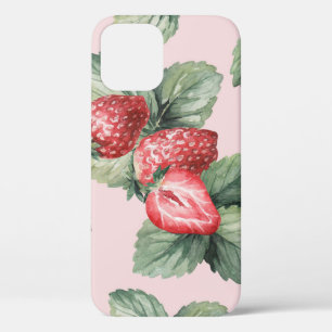 Zomerrijpe aardbeien: Waterverf roze Case-Mate iPhone Case