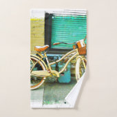Zomerrit - Gele Fiets Bad Handdoek (Handdoek)
