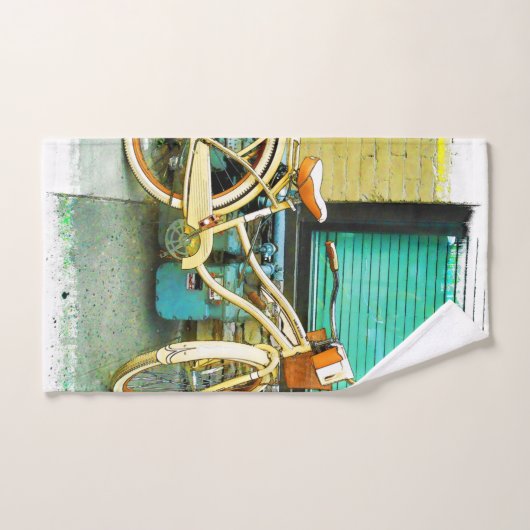 Zomerrit - Gele Fiets Bad Handdoek (Handdoek)