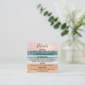 Zomerromance: Elegant Strand Informatiekaartje (Staand voorkant)