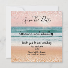 Zomerromance: Elegant strand Save The Date