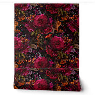  Zomerromantiek Maximalisme Moody Floral Behang