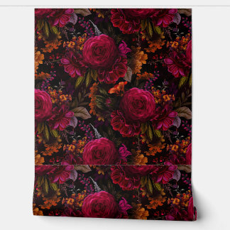 Zomerromantiek Maximalisme Moody Floral Behang