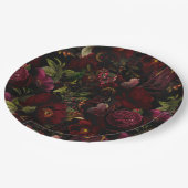  ZomerromantiekMaximalisme Moody Floral Papieren Bordje (Gekanteld)