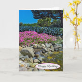 Zomerrots tuin met watervallen kaart (Gele Bloem)