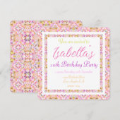  zomerroze groene zomerdag voor meisjes kaart (Voorkant / Achterkant)