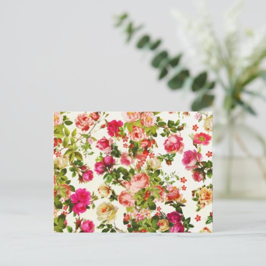  zomerroze pinda ' s bloemen briefkaart (Staand voorkant)