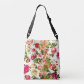 zomerroze pinda ' s bloemen crossbody tas (Achterkant)