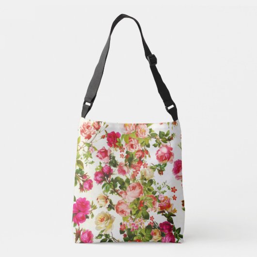  zomerroze pinda ' s bloemen crossbody tas (Achterkant)