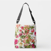  zomerroze pinda ' s bloemen crossbody tas (Voorkant)